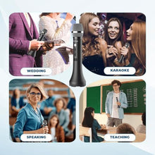 Load image into Gallery viewer, Bluetooth Microphone Wireless Voice Amplifier, Professional Intelligent Noise Cancelling Handheld/Desktop Mic Speaker, 15W Wireless Mic with 3 Sound Effects for Teaching Singing Speaking Karaoke H9
