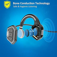 Load image into Gallery viewer, Bone Conduction Swimming Headphones - IP68 Waterproof Open-Ear Bluetooth 5.3 with 32GB MP3 Player, Underwater Sport Headphones for Swim, Workout, Running, Cycling, Blue
