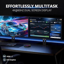 Load image into Gallery viewer, Mini PC, 12th Alder Lake N100 Linux Mini Computer (up to 3.4GHz), 16GB DDR4 RAM 512GB SSD Small Desktop Computer WiFi 6/4K Dual Display/USB3.2/BT5.2/Gigabit Ethernet for Home, Office, Business
