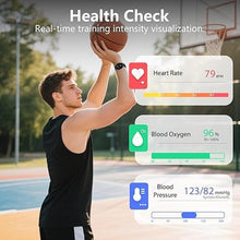 Load image into Gallery viewer, WalkerFit Smart Watches for Men Bluetooth Call, 1.4&quot; Military Smart Fitness Watch for Android iPhone, 100+ Sport Modes, Heart Rate/SpO2/Sleep Monitor, IP67 Waterproof Smartwatch for Men, Black
