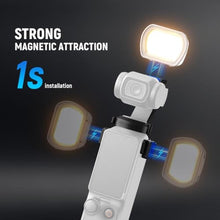 Load image into Gallery viewer, NEEWER Basics 2 Pack Magnetic Auxiliary Light Compatible with DJI OSMO Pocket 3 Gimbal Camera Creator Combo, USB C Rechargeable Mini LED Fill Light Attachment for Selfie Vlog Video Recording, M21
