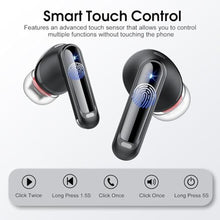 Load image into Gallery viewer, Wireless Earbuds, 2025 NEW Bluetooth 5.4 Headphones 48Hrs In Ear Buds Wireless Bluetooth Earbuds, Deep Bass Stereo with 4 ENC Mic Sport Headphones, IP7 Waterproof Earphones IOS Android Earbud, Black
