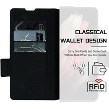 Load image into Gallery viewer, for Samsung Galaxy Z Fold 7 Wallet Case with S Pen Holder, Strong Magnetic Compatible with MagSafe, Hinge Protection Luxury Carbon Fiber Texture Leather 3 Card Slots with RFID Blocking (Black)
