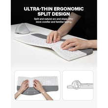 Load image into Gallery viewer, DeLUX Wireless Full Size Ergonomic Keyboard and Lightweight Vertical Mouse Combo-White
