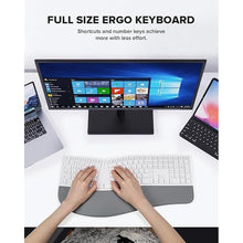 Load image into Gallery viewer, DeLUX Wireless Full Size Ergonomic Keyboard and Lightweight Vertical Mouse Combo-White

