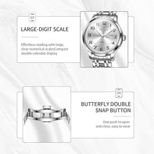 Load image into Gallery viewer, Taxau Dress Watches for Men Silver Stainless Steel Analog Waterproof Men s Watches with Date Day
