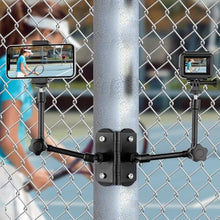 Load image into Gallery viewer, Mippko Magnetic Camera Fence Mount for GoPro/Mevo Start /insta360 /Pocket 3 /iPhone,Two 1/4"-20 Slots Net Chain Link Fence Holder for Recording Baseball/Softball/Tennis Games (2 Magic Arms)
