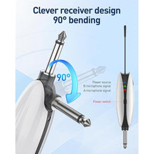 Load image into Gallery viewer, Wireless Microphones,Metal Microphone with Dual Professional UHF Cordless Dynamic System,Rechargeable Microphone Receiver for Karaoke Singing, Wedding,Party, DJ, Speech, Church, Class Use,240ft
