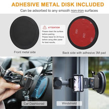 Load image into Gallery viewer, Osmo Pocket 3 Car Mount, Strong Magnetic Mount [Adhesive Metal Disk Included] Magnet Camera Mounts Used on Car, Railings, Refrigerators for DJI Osmo Pocket 3 2 Action 5 4 3 and GoPro
