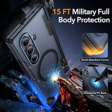 Load image into Gallery viewer, Oneagle Magnetic for Samsung Galaxy Z Fold 7 Case Built in Screen Protector Translucent [Fit for MagSafe] [S Pen Holder Slot] [Hinge Protection] MIL-Grade Shockproof Matte Case for Galaxy Z Fold 7
