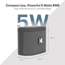 Load image into Gallery viewer, KODAK SOUNDBRIX Bluetooth Speaker with HD Sound Portable Wireless IPX4 Water Resistant Upto 5H Playtime V5.4 for Home Party Outdoor Beach Electronic Gadgets Birthday Gift Gray Stackable Speakers
