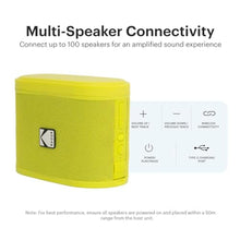 Load image into Gallery viewer, KODAK SOUNDBRIX Bluetooth Speaker with HD Sound Portable Wireless IPX4 Water Resistant Upto 5H Playtime V5.4 for Home Party Outdoor Beach Electronic Gadgets Birthday Gift Yellow Stackable Speakers
