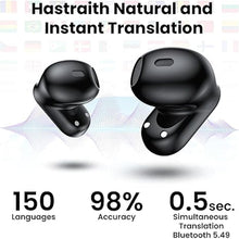 Load image into Gallery viewer, AI Translation Earbuds Real Time, 139 Language Translator Earbuds OWS 3-in-1 Translation Headphones, Translation Device for Travel Business Learning Compatible with iOS and Android, Black
