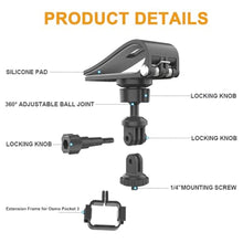 Load image into Gallery viewer, Pocket 3 Car Mount, 360 Adjustable Car Sun Visor Mount Compatible with Insta360 X5 X4 X3, GoPro Hero 13 12 11 10 9 8 7 6 5 Black, DJI Osmo Pocket 3 Action 5 pro/4/3, AKASO and More Action Cameras
