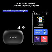 Load image into Gallery viewer, AI Language Translation Earbuds Real Time, 3-in-1 AI Translator Earbuds,5.4 Bluetooth Headphones,40 Languages Translation with Al Semantic Tech (Black)
