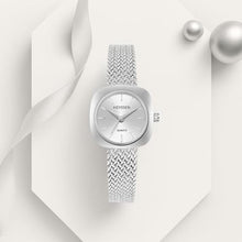 Load image into Gallery viewer, Heyssen Silver Watches for Women Dainty Ladies Small Wrist Watch with Adjustable Stainless Steel Band Casual Fashion Analog Bracelet Square Quartz Waterproof Vintage Gold Gifts for Women
