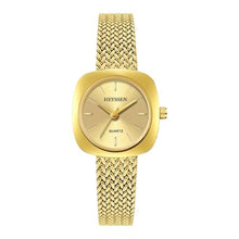 Load image into Gallery viewer, Heyssen Gold Watches for Women Dainty Ladies Small Wrist Watch with Adjustable Stainless Steel Band Casual Fashion Analog Bracelet Square Quartz Waterproof Vintage Silver Gifts for Women
