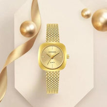 Load image into Gallery viewer, Heyssen Gold Watches for Women Dainty Ladies Small Wrist Watch with Adjustable Stainless Steel Band Casual Fashion Analog Bracelet Square Quartz Waterproof Vintage Silver Gifts for Women
