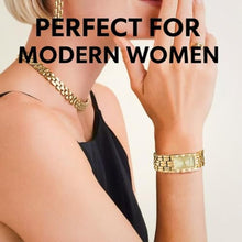 Load image into Gallery viewer, Heyssen Gold Watches for Women Small Wrist Watch Dainty Ladies with Slim Rectangular Dial Stainless Steel Band Casual Fashion Analog Bracelet Square Quartz Waterproof Vintage Silver Gifts for Women
