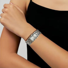 Load image into Gallery viewer, Heyssen Silver Watches for Women Small Wrist Dress Watch Dainty Ladies with Slim Rectangular Dial Stainless Steel Band Casual Fashion Analog Bracelet Square Quartz Waterproof Vintage Gifts for Women
