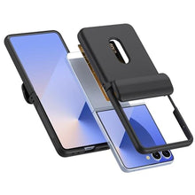 Load image into Gallery viewer, Haoseny for Samsung Galaxy Z Flip 7 Case with Wallet, Card Holder Hinge Protection Full Body Shockproof Case Phone Cover for Samsung Galaxy Z Flip 7 5G 2025 (Black)
