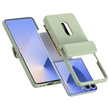 Load image into Gallery viewer, Haoseny for Samsung Galaxy Z Flip 7 Case with Wallet, Card Holder Hinge Protection Full Body Shockproof Case Phone Cover for Samsung Galaxy Z Flip 7 5G 2025 (Light Green)

