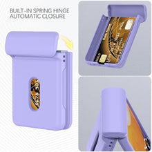 Load image into Gallery viewer, Haoseny for Samsung Galaxy Z Flip 7 Case with Wallet, Card Holder Hinge Protection Full Body Shockproof Case Phone Cover for Samsung Galaxy Z Flip 7 5G 2025 (Purple)

