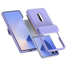 Load image into Gallery viewer, Haoseny for Samsung Galaxy Z Flip 7 Case with Wallet, Card Holder Hinge Protection Full Body Shockproof Case Phone Cover for Samsung Galaxy Z Flip 7 5G 2025 (Purple)
