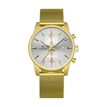 Load image into Gallery viewer, CalmTick Professional Japanese VD51 Movement Men s Business Watch - 3 Year Battery Life, Luminous Hands, Date Display Chronograph - Stainless Steel-Gold-Silver
