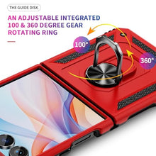 Load image into Gallery viewer, Korecase Case for Z Flip7 Phone Case Galaxy Zflip7 Phone Case with 360 Rotate Ring Kickstand Heavy Duty Protective Cover for Samsung Z Flip 7 Case Red
