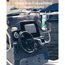 Load image into Gallery viewer, Gooseneck Phone Mount for Wheelchair [Metal Wider Clamp] for Boat, Spin bike, Golf Cart, Mic Stand, Handlebar Clip Cell Phone Holder, for iPhone 17 Air Pro Max/16/15/14/13/12, More 4-7" Smartphones
