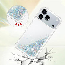 Load image into Gallery viewer, COTDINFOR Phone Case for iPhone 17 Pro Max Case Glitter Bling Liquid Cute Floating Quicksand Shockproof Protective Bumper Durable Soft TPU Clear Cover for iPhone 17 Pro Max 6.9" Love Sliver YB
