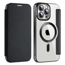 Load image into Gallery viewer, COTDINFOR Case for iPhone 14 Pro Max Case Wallet Leather with Card Holder [RFID Blocking] Compatible with Magsafe Clear Back Slim Shockproof Flip Cover for iPhone 14 Pro Max Black JD

