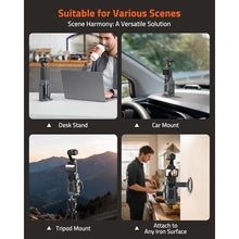 Load image into Gallery viewer, OP-05 Expansion Adapter Accessories for DJI Osmo Pocket 3 - Aluminum Protective Cage Magnetic Metal Bracket Mount Stand Clamp Magnet Suction Case Holder with 1/4" Screw &amp; Cold Shoe &amp; NATO &amp; ARRI
