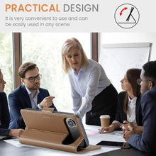 Load image into Gallery viewer, Rerzoiro for iPhone Air Case, Premium PU Leather Wallet Case Flip Cover with [RFID Blocking][Card Holder][Stand Function] Shockproof Protective for iPhone 17 Air, Brown
