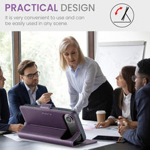 Load image into Gallery viewer, Rerzoiro for iPhone Air Case, Premium PU Leather Wallet Case Flip Cover with [RFID Blocking][Card Holder][Stand Function] Shockproof Protective for iPhone 17 Air, Purple
