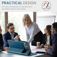 Load image into Gallery viewer, Rerzoiro for iPhone Air Case, Premium PU Leather Wallet Case Flip Cover with [RFID Blocking][Card Holder][Stand Function] Shockproof Protective for iPhone 17 Air, Blue
