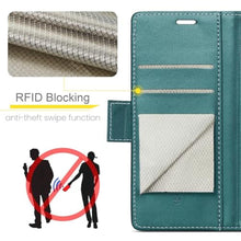 Load image into Gallery viewer, Rerzoiro for iPhone Air Case, Premium PU Leather Wallet Case Flip Cover with [RFID Blocking][Card Holder][Stand Function] Shockproof Protective for iPhone 17 Air, Blue-Green
