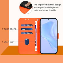 Load image into Gallery viewer, COTDINFOR Case for iPhone 17 Pro Max Case Wallet with Card Holder Leather Flip Cover Kickstand Magnetic Closure Shockproof Women Men Cover for iPhone 17 Pro Max 6.9" Orange YBM
