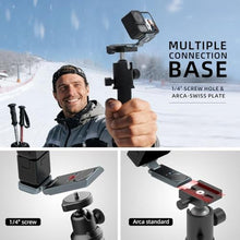 Load image into Gallery viewer, Magnetic Mount Stand for DJI Osmo Pocket 3 Insta360 X5 X4 Gopro, MG-OP3 Pocket 3 Adapter Magnet Expansion Phone Holder Bracket with 1/4"-20 Screw &amp; Arca-Swiss
