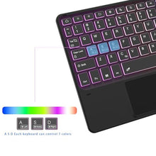 Load image into Gallery viewer, for Samsung Galaxy Tab S11 2025 11" Keyboard Case: 3 Zone 7 Colors Backlit Trackpad Keyboard for 11-inch Samsung Tablet S11 5G - Detachable Wireless Key Board Tablet Cover with Pen Holder &amp; Kickstand
