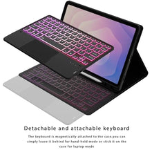 Load image into Gallery viewer, for Samsung Galaxy Tab S11 2025 11" Keyboard Case: 3 Zone 7 Colors Backlit Trackpad Keyboard for 11-inch Samsung Tablet S11 5G - Detachable Wireless Key Board Tablet Cover with Pen Holder &amp; Kickstand
