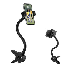 Load image into Gallery viewer, Mippko [Upgrade] Phone Holder Jaws Flex Clamp,11.8" Gooseneck Arm Aluminum Alloy Ball Head Mount for Desk/Table/Pole/Board,Compatible with 3.5~7.5" iPhone/HTC/LG/Nexus/Huawei/Smartphone
