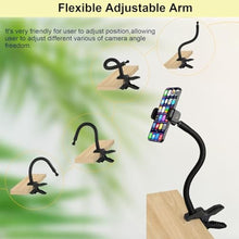 Load image into Gallery viewer, Mippko [Upgrade] Phone Holder Jaws Flex Clamp,11.8" Gooseneck Arm Aluminum Alloy Ball Head Mount for Desk/Table/Pole/Board,Compatible with 3.5~7.5" iPhone/HTC/LG/Nexus/Huawei/Smartphone
