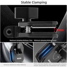 Load image into Gallery viewer, Motorcycle Windshield Clip Action Camera Mount, Aluminum Alloy Motorbike Windscreen Clamp Mount Compatible for GoPro Hero 13/12/11/10/9 DJI Osmo Action 5 Pro/4/3 Insta360 X5/X4/X3/X2
