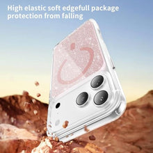 Load image into Gallery viewer, COTDINFOR Glitter Case for iPhone 17 Pro Max, [Compatible with Magsafe] Anti-Yellowing Cute Sparkly for Women Girls Clear TPU Bumper Shockproof Cover for iPhone 17 Pro Max 6.9" Bling Pink JYS

