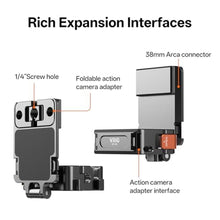 Load image into Gallery viewer, VRIG Magnet Expansion Adapter Holder for DJI OSMO Pocket3 Accessories with Cold Shoe,360Adjustable Suction Bracket on Iron Fence ect,Aluminum Alloy Magnet Expansion Adapter with 1/4" Screw Hole
