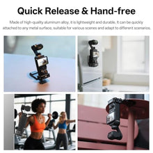 Load image into Gallery viewer, VRIG Magnet Expansion Adapter Holder for DJI OSMO Pocket3 Accessories with Cold Shoe,360Adjustable Suction Bracket on Iron Fence ect,Aluminum Alloy Magnet Expansion Adapter with 1/4" Screw Hole
