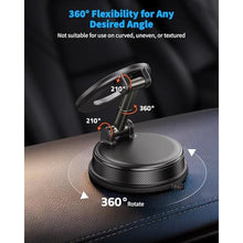 Load image into Gallery viewer, Vacuum Magnetic Suction Car Phone Holder for Magsafe, 360 Adjustable Suction Cup Phone Mount for Car Gym Mirror, Compatible with iPhone &amp; Android
