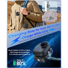 Load image into Gallery viewer, Maectech Charging Base for Insta360 GO Ultra Charging Dock Station for GO Ultra Accessories Quick Release Mount - Black

